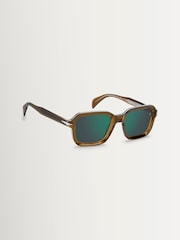 Eyewear by David Beckham Brown Square Geometrical Sungalsses - Image 2 of 5