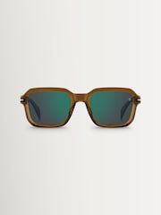 Eyewear by David Beckham Brown Square Geometrical Sungalsses - Image 3 of 5