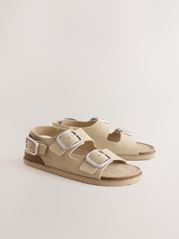 Neutral Forever Comfort Double Strap Footbed Sandals - Image 2 of 5 Neutral Forever Comfort Double Strap Footbed Sandals - Image 2 of 5