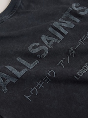 smALLSAINTS Washed Black Distressed Oversized Underground Crew Neck Cotton T-Shirt - Image 4 of 4
