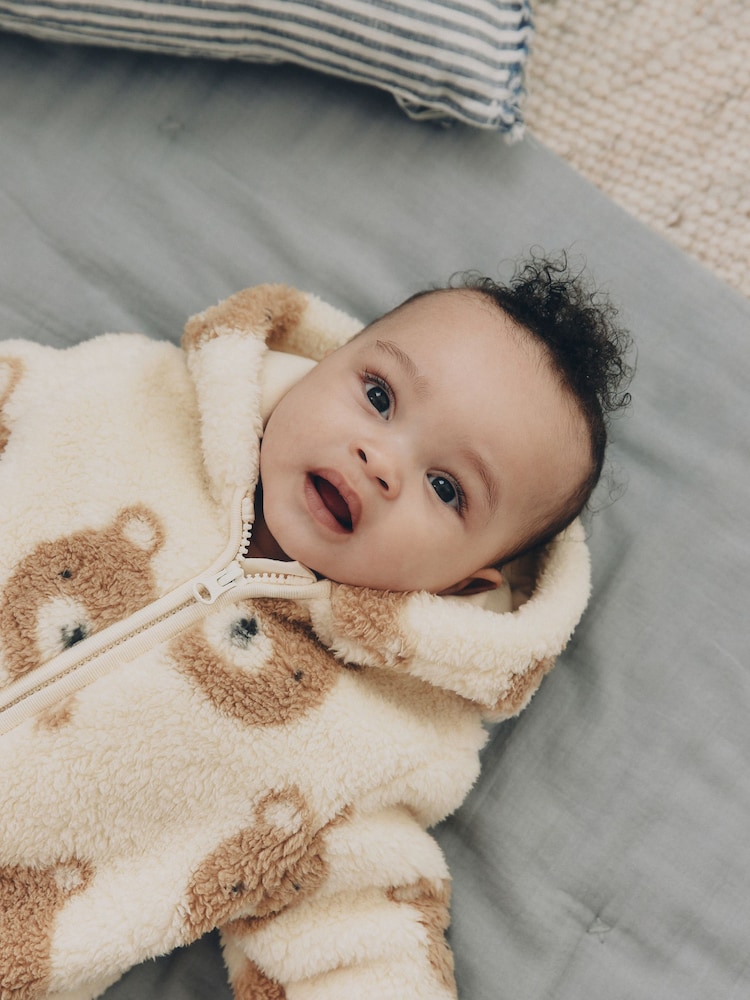 Neutral Bear Fleece Baby Pramsuit (0mths-2yrs) - Image 2 of 11 Neutral Bear Fleece Baby Pramsuit (0mths-2yrs) - Image 2 of 11