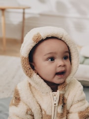 Neutral Bear Fleece Baby Pramsuit (0mths-2yrs) - Image 4 of 11