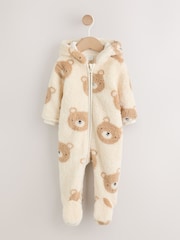 Neutral Bear Fleece Baby Pramsuit (0mths-2yrs) - Image 6 of 11
