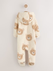 Neutral Bear Fleece Baby Pramsuit (0mths-2yrs) - Image 7 of 11
