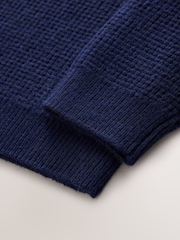 Grey/Blue Stripe Knitted Crew Neck Jumper (3-16yrs) - Image 4 of 4