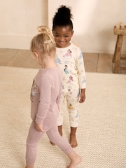 Pink/Cream Disney Princess Snuggle Pyjamas 2 Pack (9mths-12yrs) - Image 2 of 4