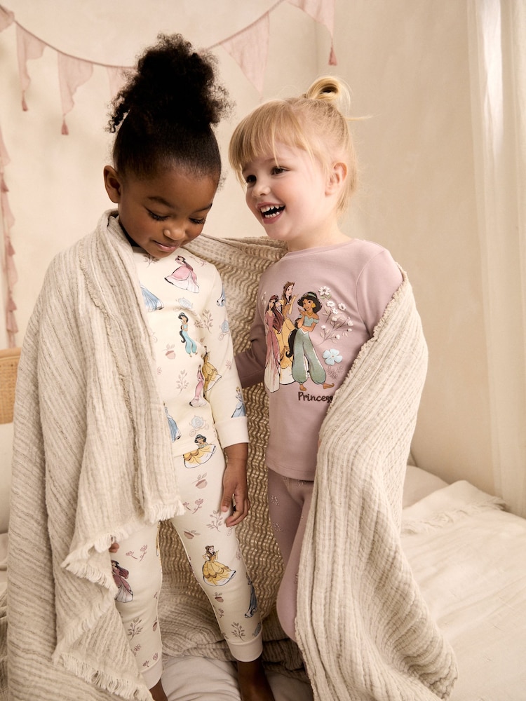 Pink/Cream Disney Princess Snuggle Pyjamas 2 Pack (9mths-12yrs) - Image 4 of 4 Pink/Cream Disney Princess Snuggle Pyjamas 2 Pack (9mths-12yrs) - Image 4 of 4