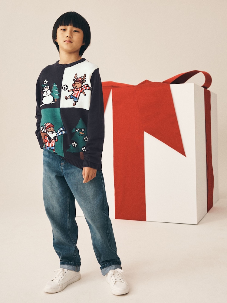 Blue Christmas Jumper (3mths-16yrs) - Image 2 of 7