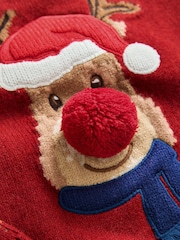 Red/Navy/White Christmas Jumper (3mths-16yrs) - Image 3 of 4