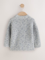 Grey Twist Knitted Crew Neck Jumper (3mths-7yrs) - Image 6 of 8