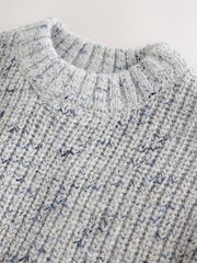 Grey Twist Knitted Crew Neck Jumper (3mths-7yrs) - Image 7 of 8