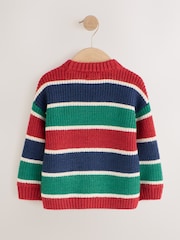 Multi Christmas Knitted Crew Neck Cardigan (3mths-10yrs) - Image 5 of 8