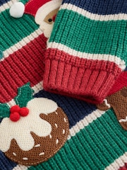 Multi Christmas Knitted Crew Neck Cardigan (3mths-10yrs) - Image 7 of 8