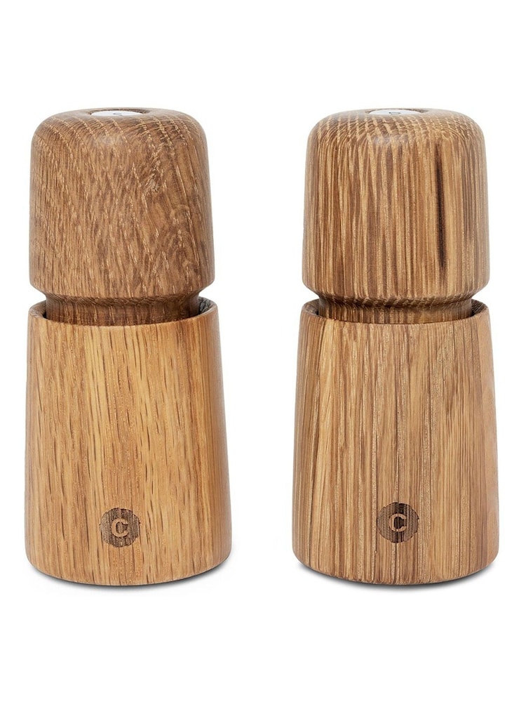 Crush Grind Set of 2 Oak Stockholm Salt and Pepper Grinders - Image 2 of 2