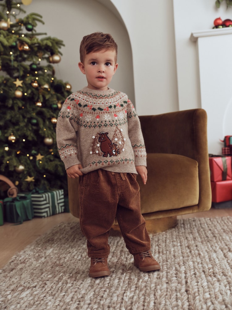 Ecru Christmas Crew Neck Jumper (3mths-7yrs) - Image 2 of 9