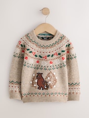 Ecru Christmas Crew Neck Jumper (3mths-7yrs) - Image 6 of 9