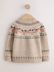 Ecru Christmas Crew Neck Jumper (3mths-7yrs) - Image 7 of 9