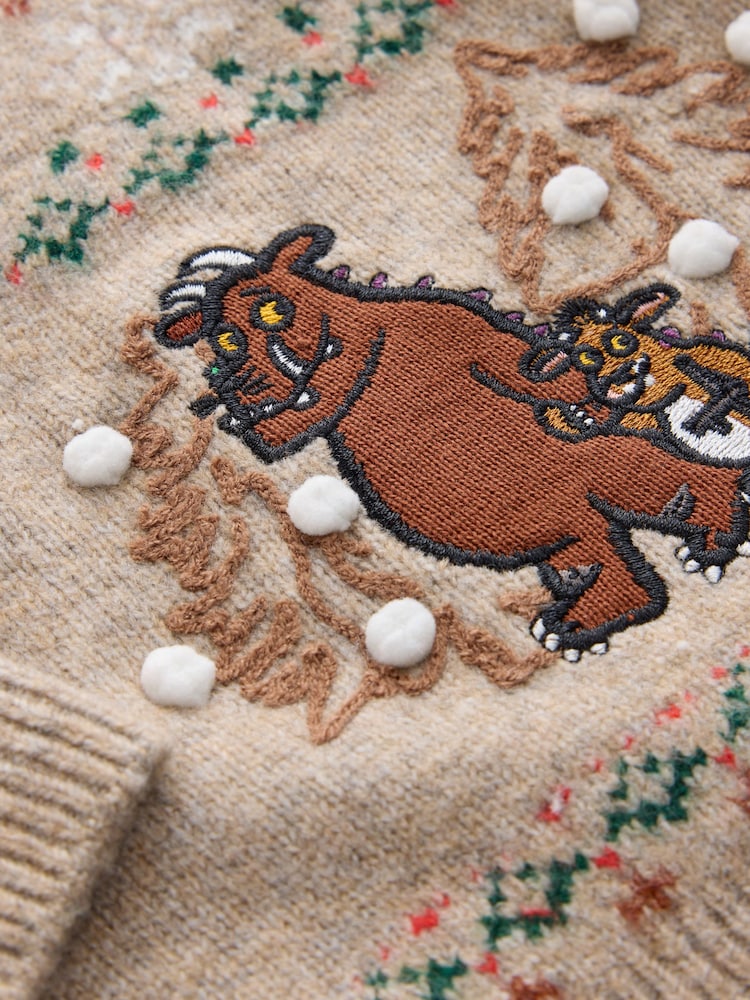 Ecru Christmas Crew Neck Jumper (3mths-7yrs) - Image 9 of 9
