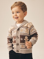Christmas Cardigan Crew Neck Jumper (3mths-10yrs) - Image 1 of 4