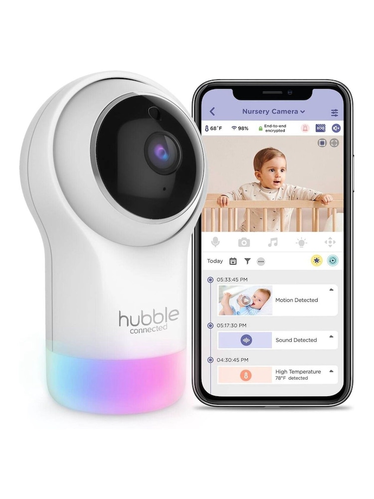 Hubble White Nursery Pal Glow Smart Cam - Image 1 of 1 Hubble White Nursery Pal Glow Smart Cam - Image 1 of 1