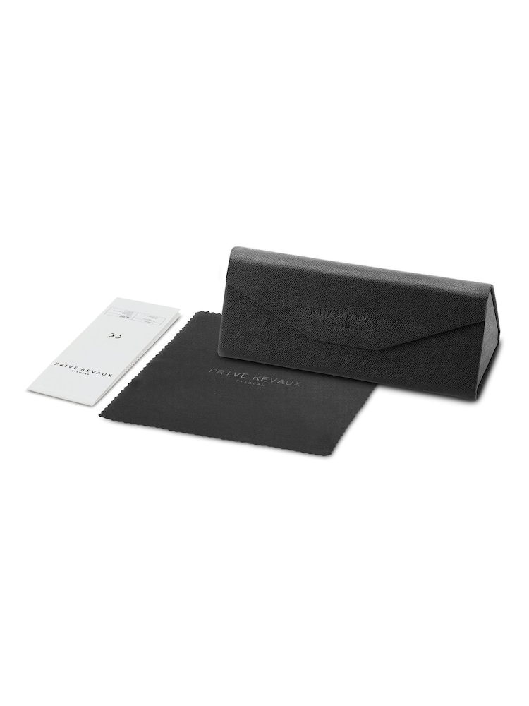 Prive Revaux Silver Rectangular Geometrical Sunglasses - Image 5 of 5 Prive Revaux Silver Rectangular Geometrical Sunglasses - Image 5 of 5