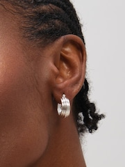 Inicio Ridged Hoop Earrings - Bild 3 von 4