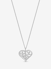 Inicio Sterling Silver Plated Polished Tree Of Love Pendant - Image 1 of 1