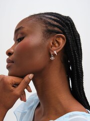 Inicio Sterling Silver Plated Celestial Earrings 2 Pack - Image 2 of 3