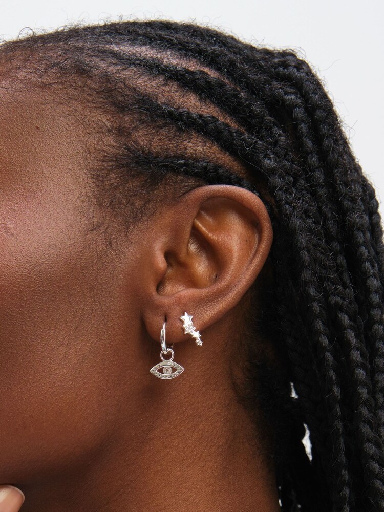 Inicio Sterling Silver Plated Celestial Earrings 2 Pack - Image 3 of 3 Inicio Sterling Silver Plated Celestial Earrings 2 Pack - Image 3 of 3