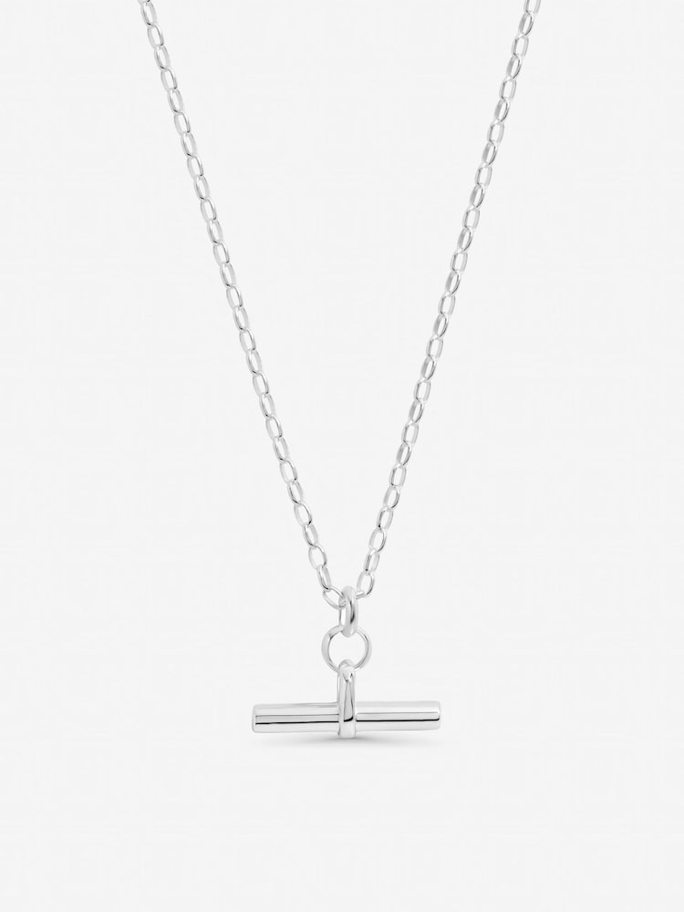 قلادة بدلاية مصقولة على شكل مستطيل من Simply Silver - صورة 1 من 1 قلادة بدلاية مصقولة على شكل مستطيل من Simply Silver - صورة 1 من 1