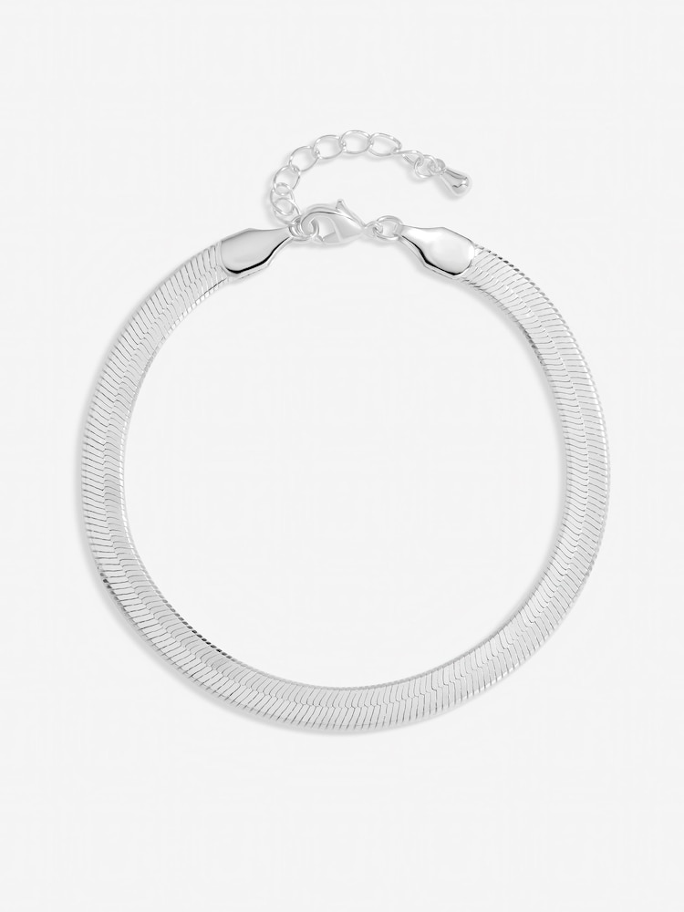 Simply Silver 925 Sterling Silver Snake Chain Bracelet Gift Pouch - Image 1 of 2