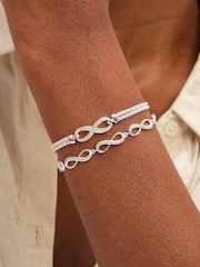 Inicio Sterling Silver Plated Premium Pave Infinity Bracelet - Image 2 of 4