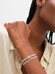 Inicio Sterling Silver Plated Premium Pave Infinity Bracelet - Image 3 of 4