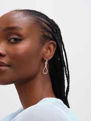 Inicio Sterling Silver Plated Polished Infinity Link Drop Earrings - Image 1 of 1