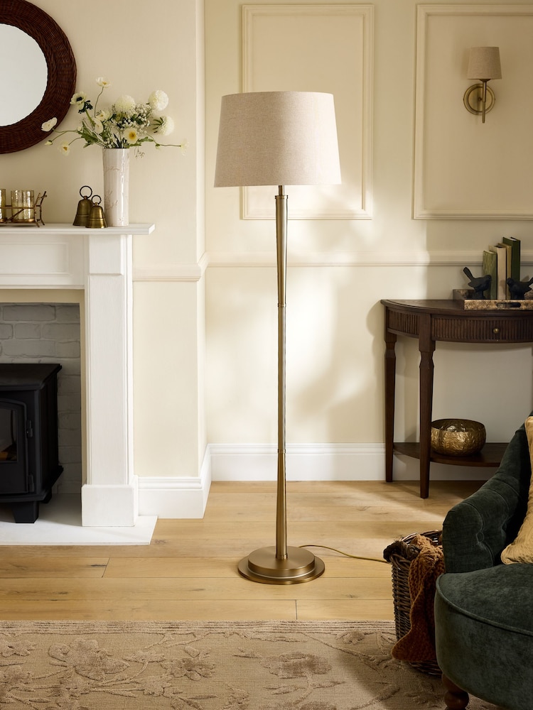 Laura Ashley Brass Sullivan Floor Light - Image 2 of 6 Laura Ashley Brass Sullivan Floor Light - Image 2 of 6