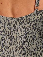 Kakigroen/zwart - Zwangerschapsbadpak met watervalhals - Afbeelding 6 van 10