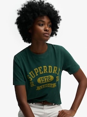 Superdry Green Vintage Prep T-Shirt - Image 3 of 4