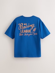 Blue/Purple/Green Graphic Print Heavyweight T-Shirt - Image 14 of 18