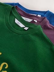 Blue/Purple/Green Graphic Print Heavyweight T-Shirt - Image 15 of 18