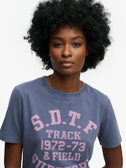 Superdry Blue Vintage Prep Pocket T-Shirt - Image 4 of 5