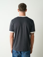 Black Graphic Ringer T-Shirt - Image 3 of 5