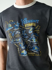 Black Graphic Ringer T-Shirt - Image 5 of 5