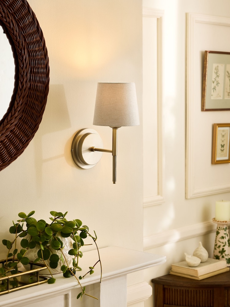 Laura Ashley Brass Sullivan Wall Light - Image 1 of 6 Laura Ashley Brass Sullivan Wall Light - Image 1 of 6