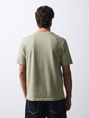 Groen Mergelvis - Normale Pasvorm - T-shirt met grafische print, zware stof - Afbeelding 4 van 7