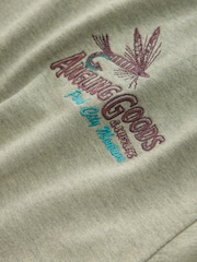 Groen Mergelvis - Normale Pasvorm - T-shirt met grafische print, zware stof - Afbeelding 7 van 7