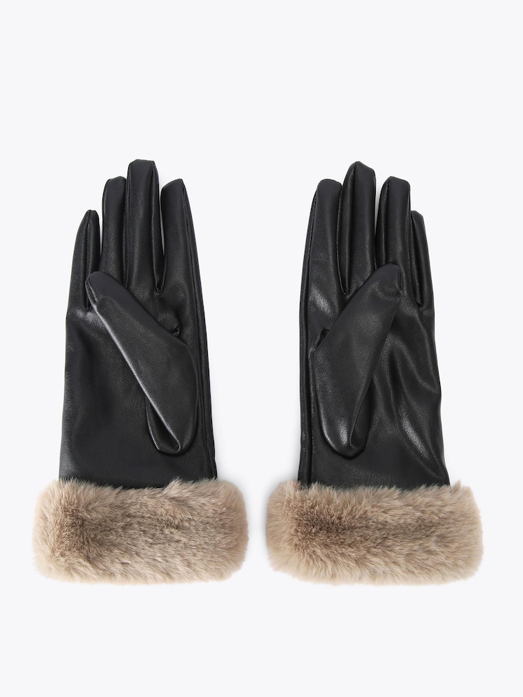 Carvela Natural Fur Gloves - Image 2 of 3