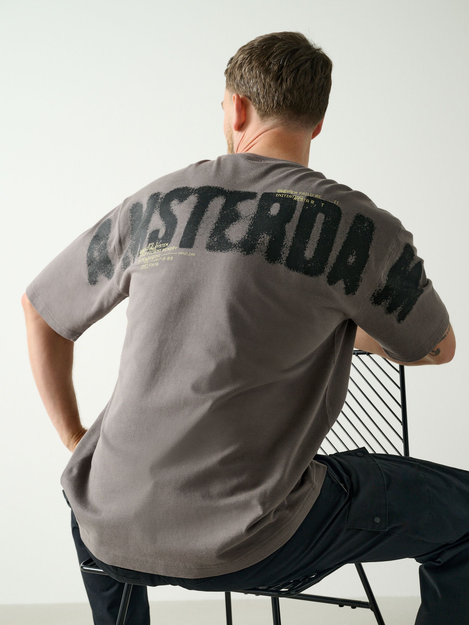 Buy Black Amsterdam Relaxed Fit Graphic Print Heavy Weight T-Shirt