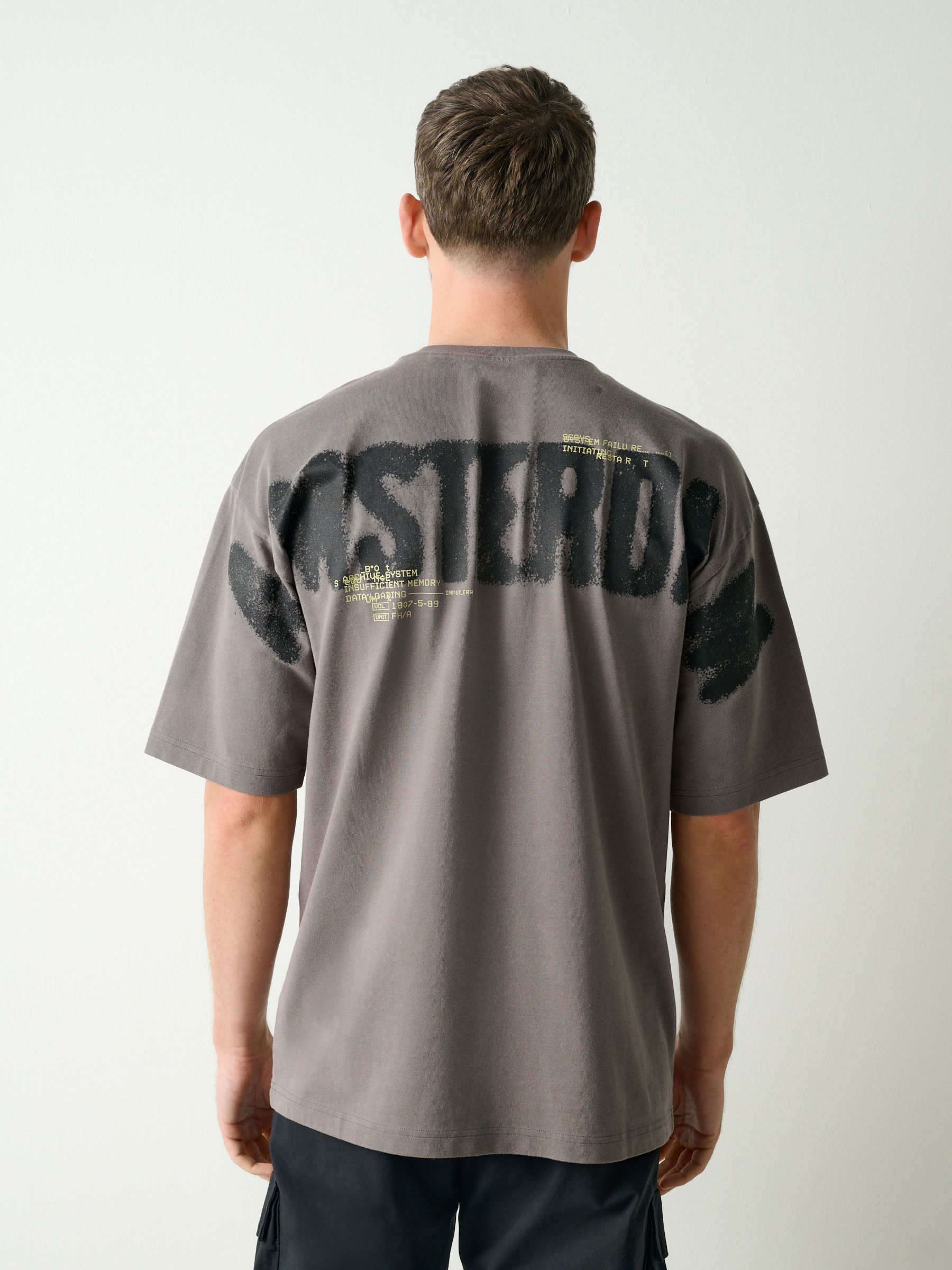 Buy Black Amsterdam Relaxed Fit Graphic Print Heavy Weight T-Shirt