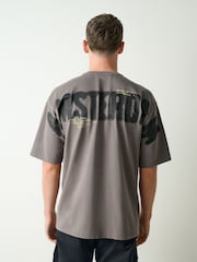 Black Amsterdam Relaxed Fit Graphic Print Heavy Weight T-Shirt - Image 5 of 11