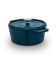 Barbary and Oak Teal Nattura Cast Iron Casserole 3.5L Cooking Pot - Image 1 of 1
